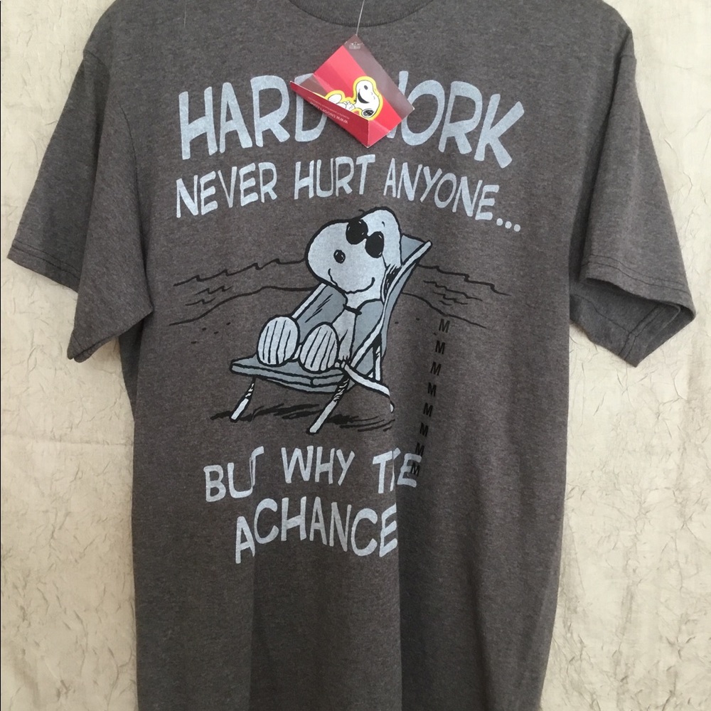 Snoopy T-Shirt Hard Work NWT